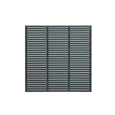 Forest Contemporary Slatted Fence Panel 1.8m x 1.81m Treated Anthracite Grey (Pack of 3)