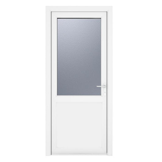 Crystal Triple Glazed Door Half Panel (Left Hand) 840 x 2090mm Obscure - White