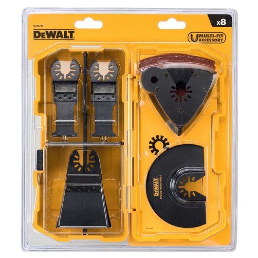 Dewalt Multi Tool Oscillating Blade Set with Sand Paper (8 Piece Set)