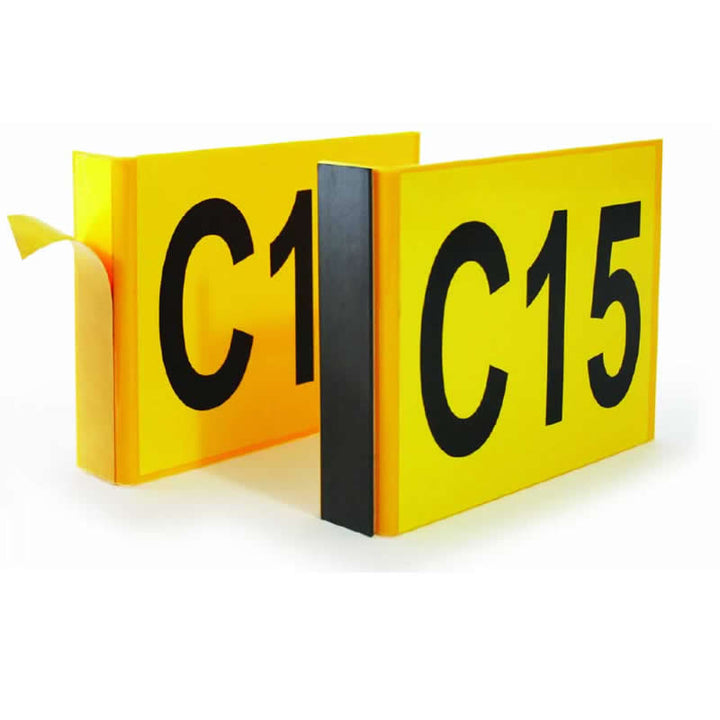 Angled Aisle Markers - 1 Sided Flag - 95mm X 130mm