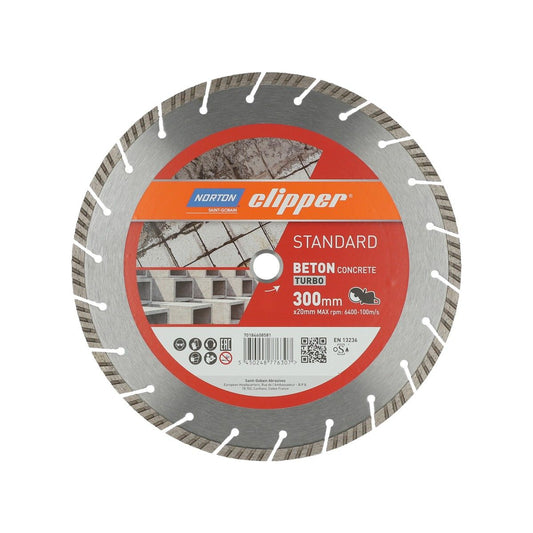 Norton Clipper Diamond Blade for Concrete 300 x 20mm Red
