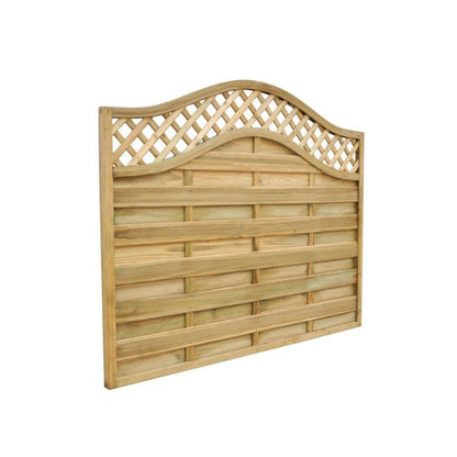 Forest Decorative Europa Prague Fence Panel 1.8m x 1.5m Treated Timber (Pack of 3)