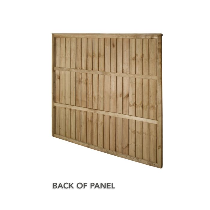 Forest Pressure Treated Closeboard Fence Panel 6ft x 5ft 6in (1.83m x 1.7m) - Pack of 5