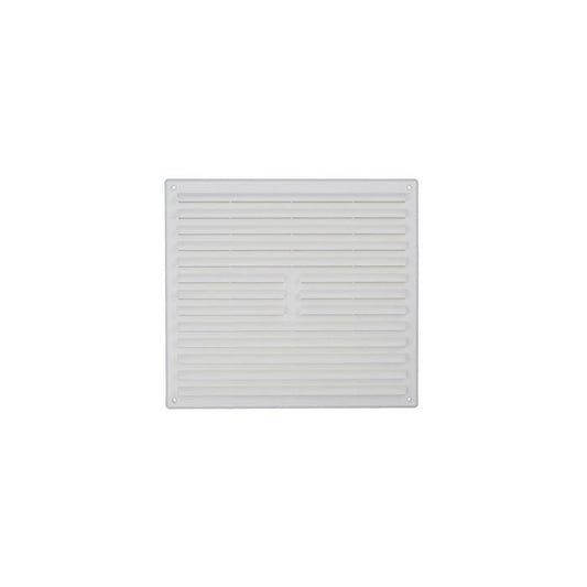 Timloc Internal Louvre Grille Vent with Flyscreen 9x9 White Plastic