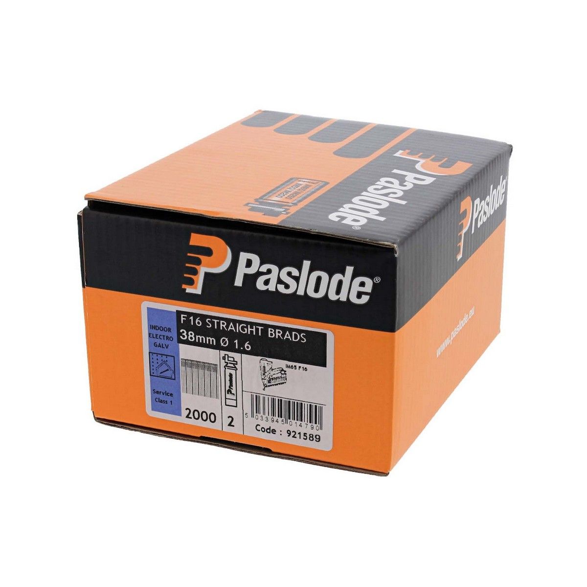 Paslode IM65 Straight Brad & Fuel Pack F16 x 38mm Galvanised (Pack of 2000)