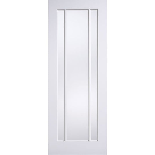 Lincoln Solid Core Internal Door - Primed - 3L Clear Glazed 2040 x 626mm White WFLINCOLNG626