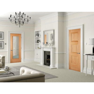 LPD Amsterdam 3P Internal Fire Door 1981 x 686mm Pre-Finished Oak