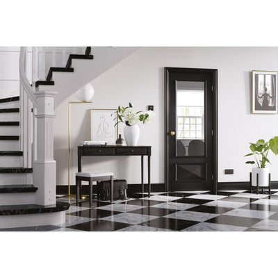 LPD Knightsbridge 1L Clear Bevelled Glazed Internal Door 1981 x 762mm Black Primed Plus