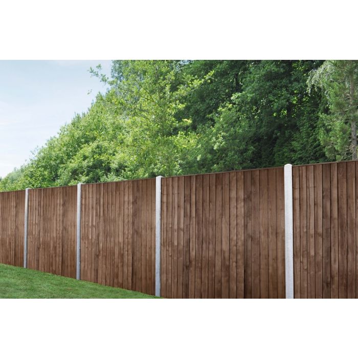 Forest Pressure Treated Closeboard Fence Panel 6ft x 6ft (1.83m x 1.83m) Brown - Pack of 3