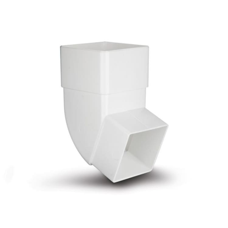 65mm Square Downpipe Offset Bend 112.5 Degree White – Efficient Pipe Directional Fitting