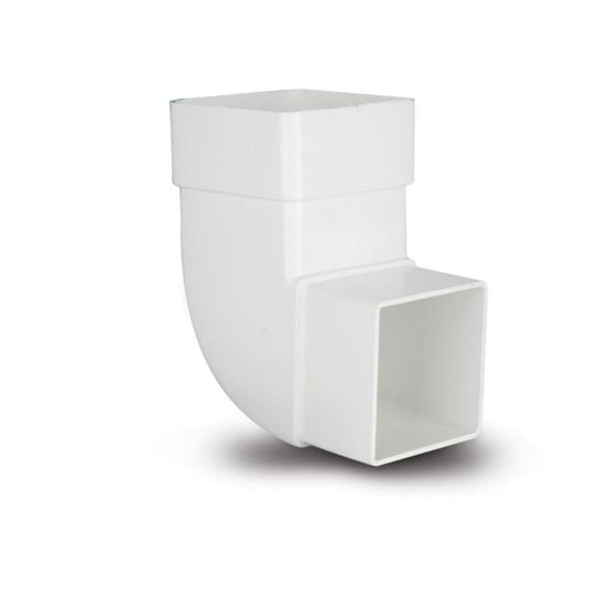 65mm Square Downpipe Offset Bend 92.5 Degree White – Efficient Water Diversion