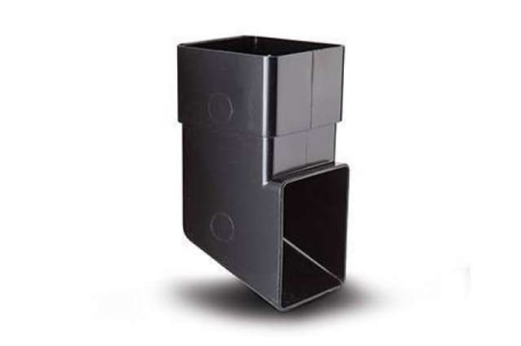 65mm Square Downpipe Shoe Black – Durable & Reliable Gutter Accessory