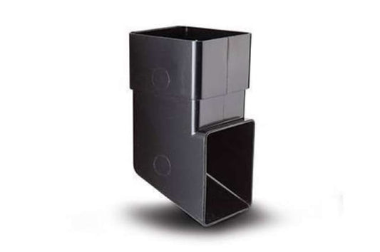 65mm Square Downpipe Shoe Black – Durable & Reliable Gutter Accessory