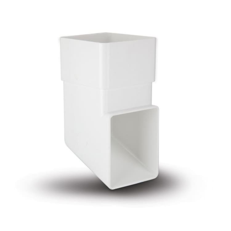 65mm Square Downpipe Shoe White – Clean & Efficient Water Discharge