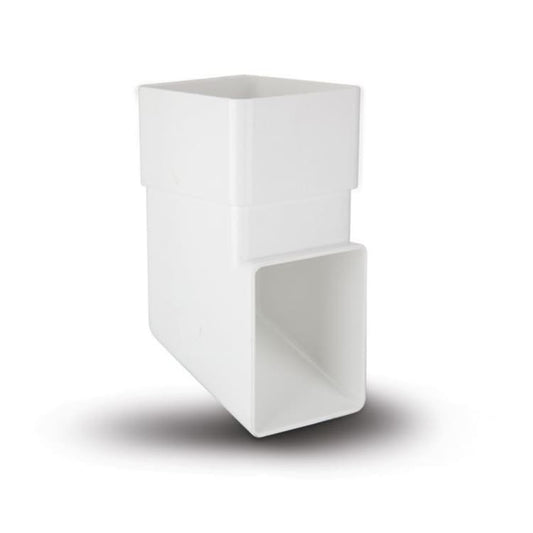 65mm Square Downpipe Shoe White – Clean & Efficient Water Discharge