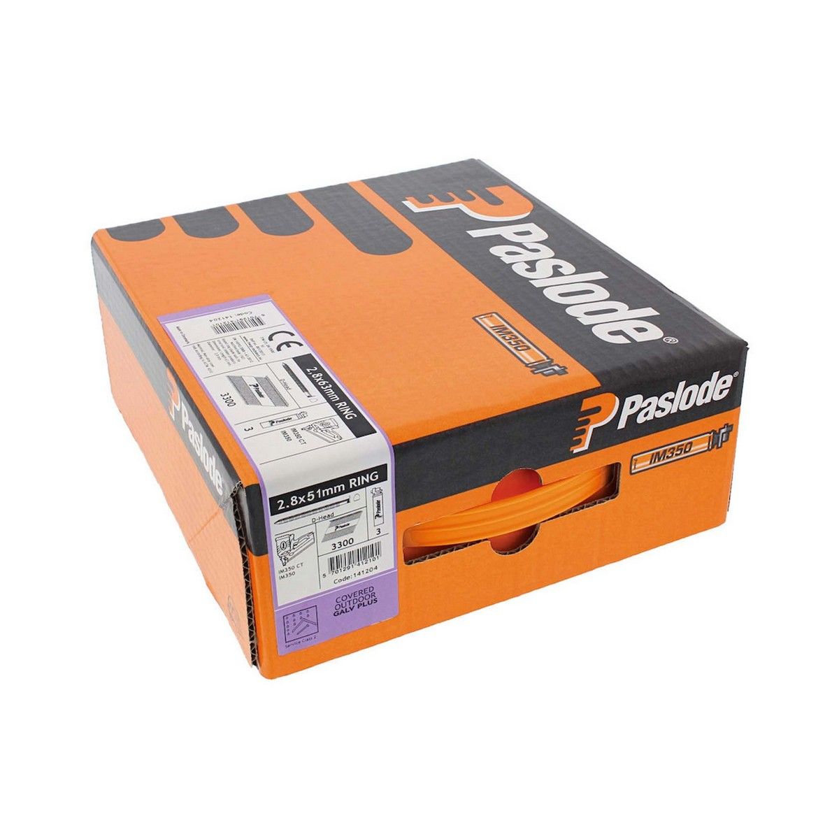 Paslode Impulse Nail & Fuel Pack RG 350/350+ 51 x 2.8mm - Galv Plus - (Pack of 3300)