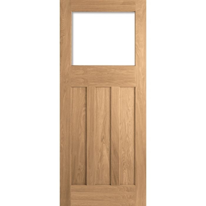 DX Solid Core Internal Door - Unfinished - DX 30's Style Unglazed 2032 x 813mm Oak PPODX32OAK