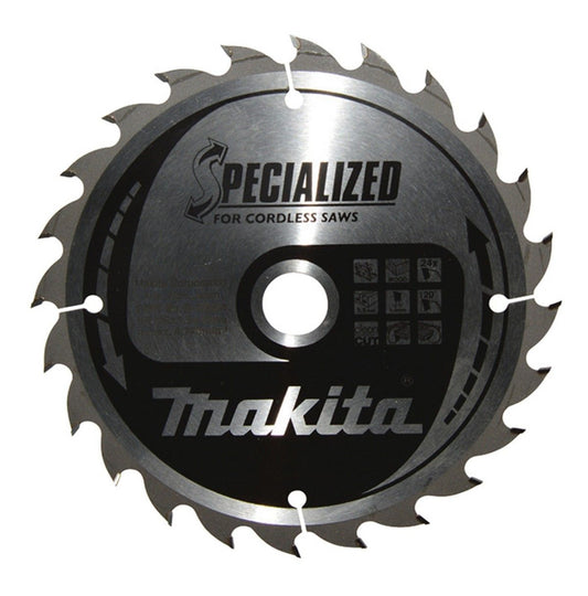 Makita Cordless Circular Saw TCT Blade 165mm x 1.5mm Kerf - 20mm Bore x 24T