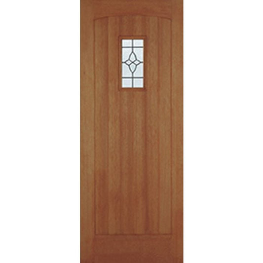 LPD Cottage Leaded 1L Glazed M&T External Door 1981 x 838mm Unfinished Hardwood