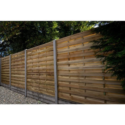 Forest Pressure Treated Decorative Flat Top Fence Panel 1.8m x 1.8m - Pack of 4