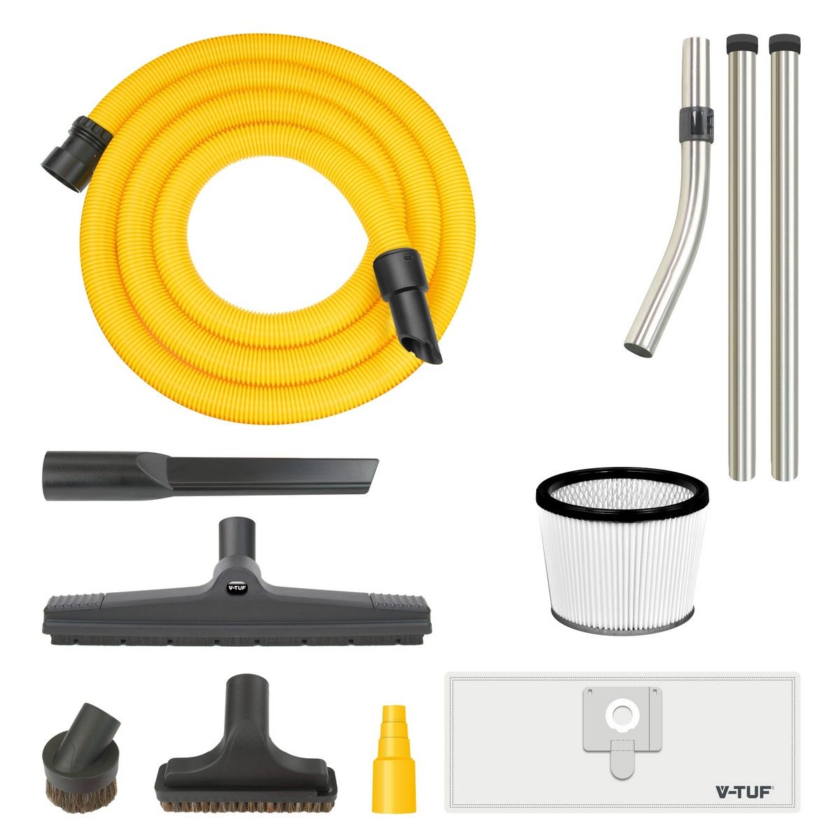 V-TUF MIGHTY M-CLASS Industrial Wet & Dry Dust Extractor Vacuum Cleaner (240V_37ltr)