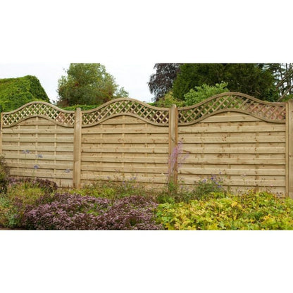 Forest Decorative Europa Prague Fence Panel 1.8m x 1.8m Treated Timber (Pack of 4)
