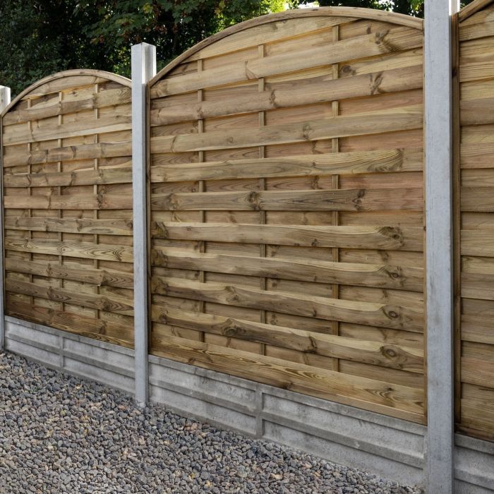 Forest Pressure Treated Decorative Dome Top Fence Panel 1.8m x 1.8m - Pack of 3