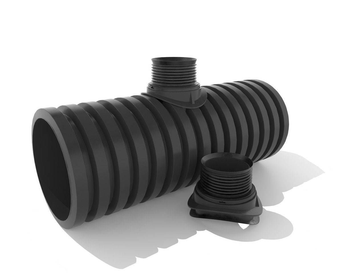 Fernco Storm-T Connection for DN150 Lateral Pipe into DN300 Plastic Stormwater Host Pipe