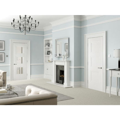 LPD Amsterdam 3P Internal Fire Door 1981 x 762mm White Primed Plus