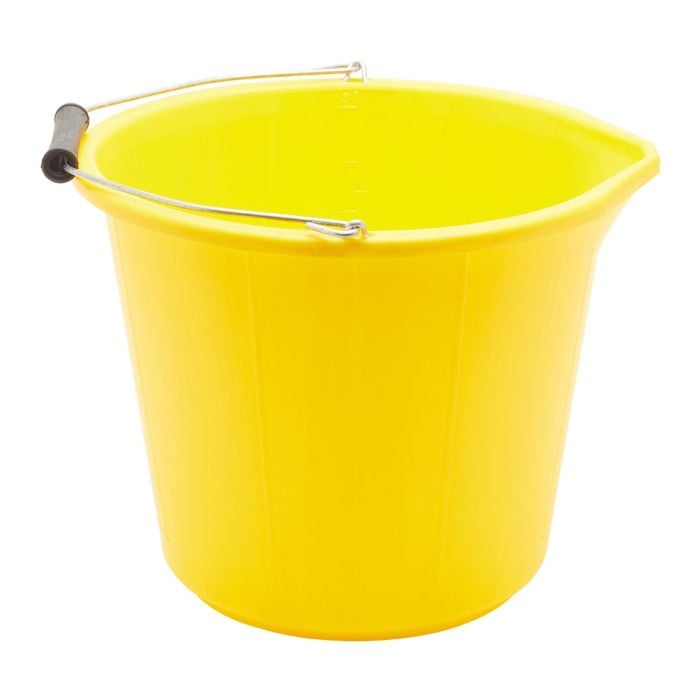 Heavy Duty Builders Bucket 14ltr Yellow