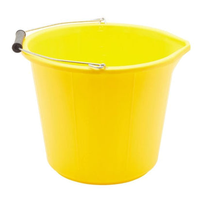Heavy Duty Builders Bucket 14ltr Yellow