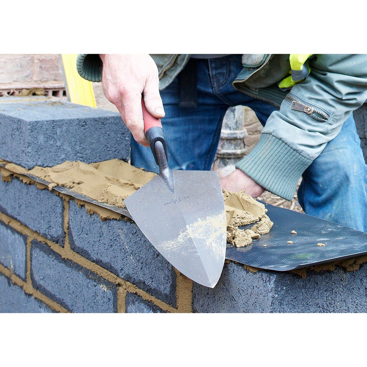 Marshalltown M1912D Philadelphia Durasoft Grip Brick Trowel 12" - Burgundy/Steel