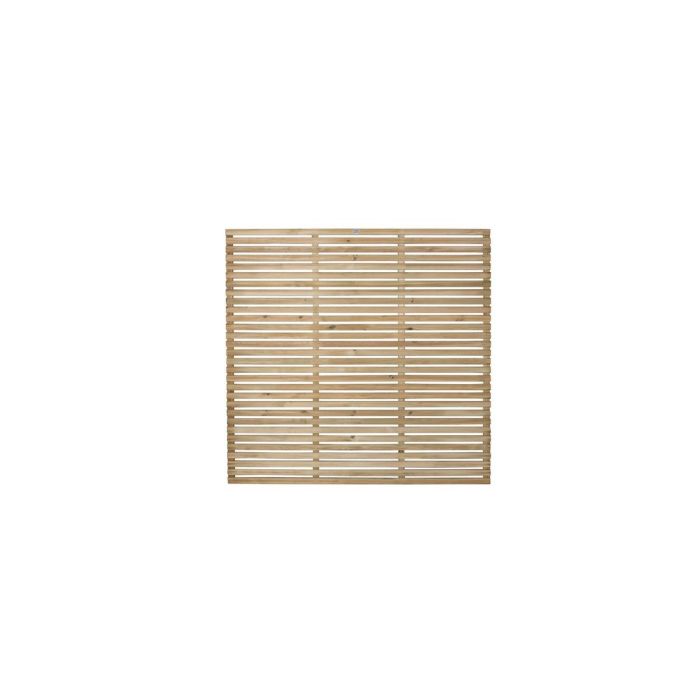 Forest Contemporary Slatted Fence Panel 1.8m x 1.8m Treated Timber (Pack of 5)