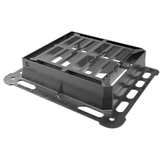 Wrekin D400 TriStar Straight Bar Gully Grate - 430 x 370 x 100mm