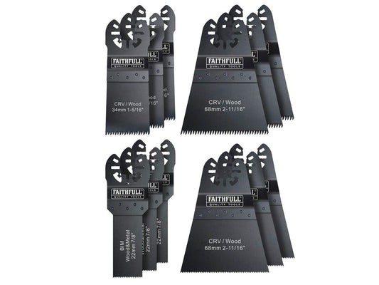 Faithfull Multitool Blade Set (12 Piece Set)