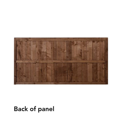 Forest Pressure Treated Closeboard Fence Panel 6ft x 3ft (1.83m x 0.92m) Brown - Pack of 3