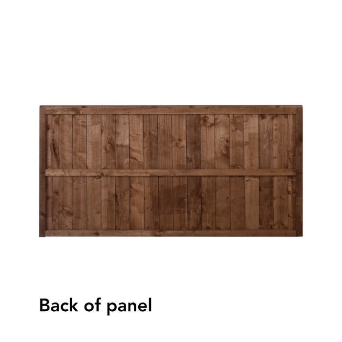 Forest Pressure Treated Closeboard Fence Panel 6ft x 3ft (1.83m x 0.92m) Brown - Pack of 4