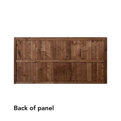 Forest Pressure Treated Closeboard Fence Panel 6ft x 3ft (1.83m x 0.92m) Brown - Pack of 4