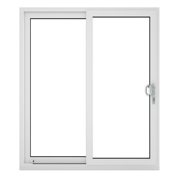 Crystal uPVC Sliding Patio (Right to Left) incl. 150mm Cill 1490 x 2090mm Clear - White
