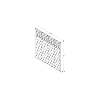 Forest Decorative Kyoto Fence Panel 1.8mtr x 1.8mtr - Treated Timber (Pack of 5)