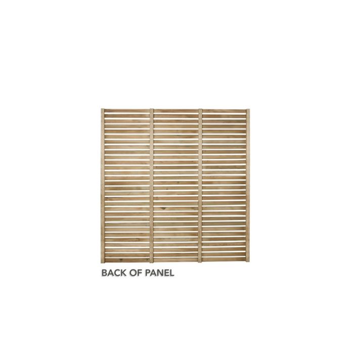 Forest Contemporary Slatted Fence Panel 1.8m x 1.8m Treated Timber (Pack of 5)