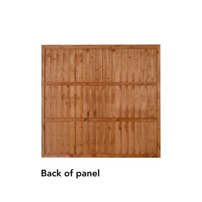 Forest Closeboard Fence Panel 6ft x 5ft 6in (1.83m x 1.7m) - Pack of 3