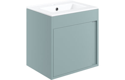Farnham 510mm Floor Standing Unit (Basin Included) - Matt Sea Green