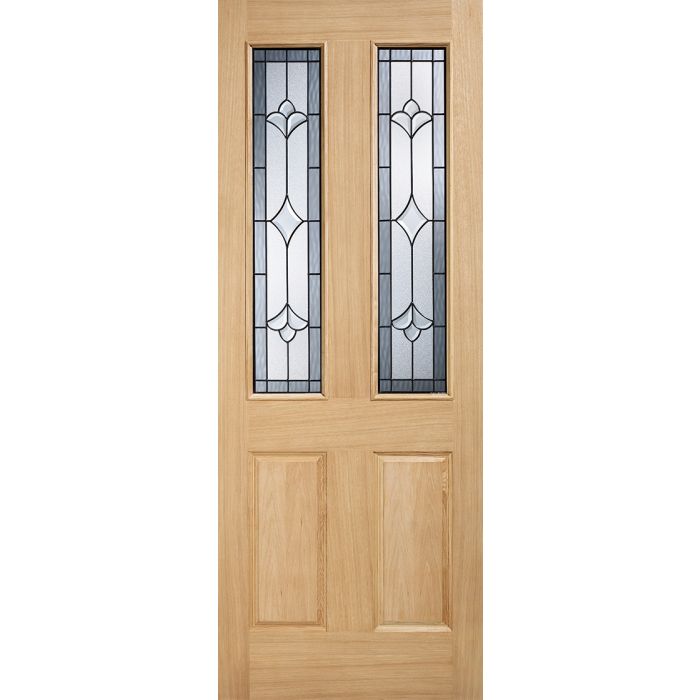 Salisbury Oak External Door - Part L 2P/2L RM1S Part Obscure DG 1981 x 762mm OWDSAL30