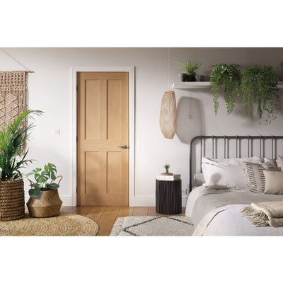LPD London 4P Internal Fire Door 1981 x 686mm Unfinished Oak