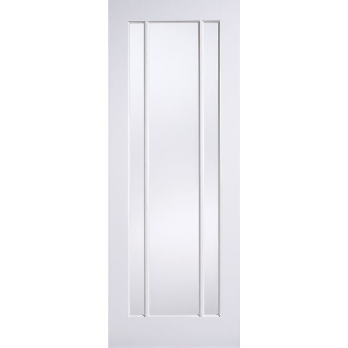 Lincoln Solid Core Internal Door - Primed - 3L Clear Glazed 1981 x 610mm White WFLINCOLNG24