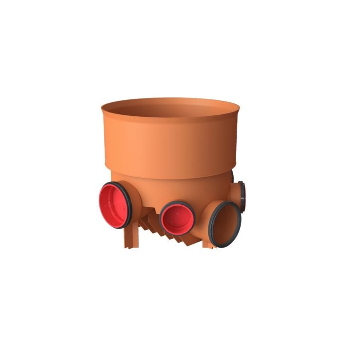 PolySewer SFA7 Pipe Riser Base 450mm Dia x 160/110mm - Terracotta - SFARB2