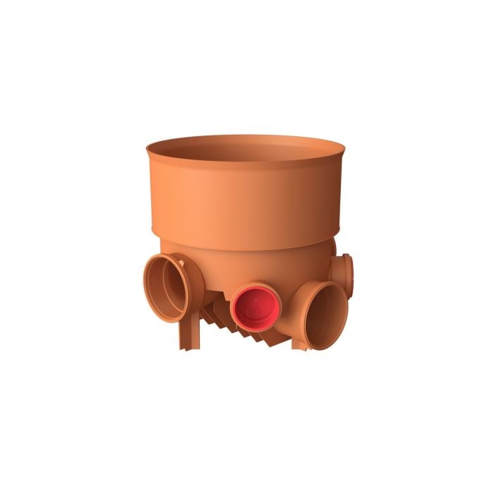 PolySewer SFA7 Pipe Riser Base 450mm Dia x 150/110mm - Terracotta - SFARB1