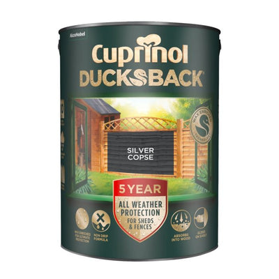 Cuprinol 5 Year Ducksback 5ltr Silver Copse