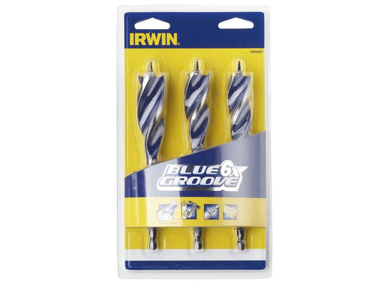 Irwin 6X Blue Groove Wood Bit Set (3 Piece Set)